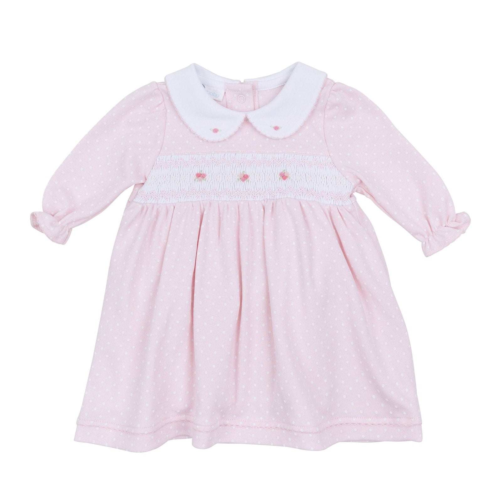 Mia's Smocked Collared Long Sleeve Dress Set