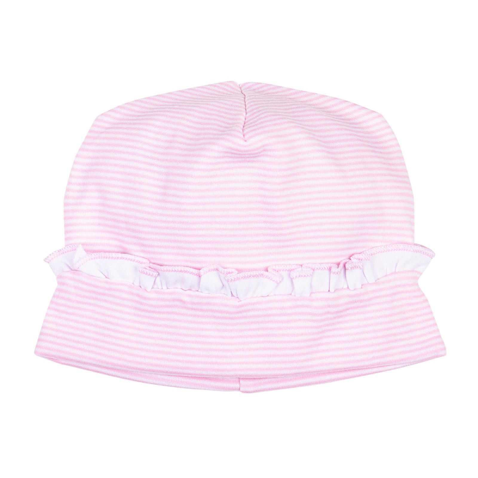 Mini Stripes Ruffle Hat | Pink