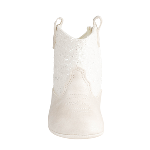 Miller Infant Western Boot | Ivory Shimmer