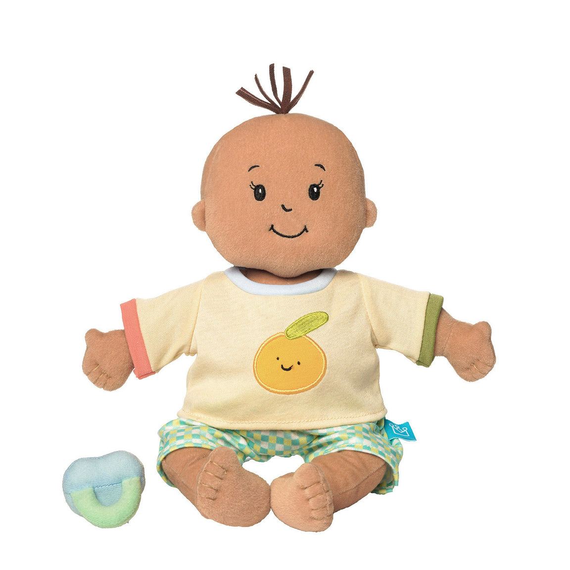 Baby Stella Beige Soft Plush Baby Doll with Brown Hair
