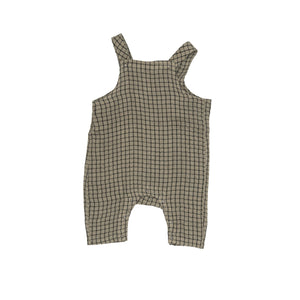 Green Gingham Grid Muslin Overall