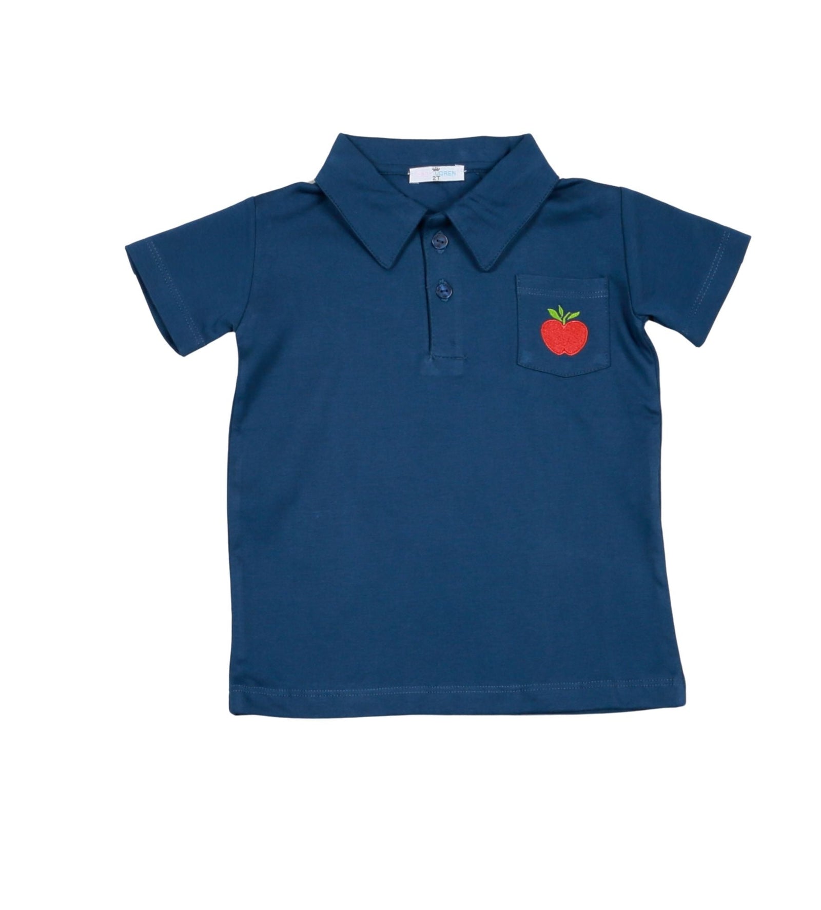 Back to School Embroidered Apple Pima Polo Shirt