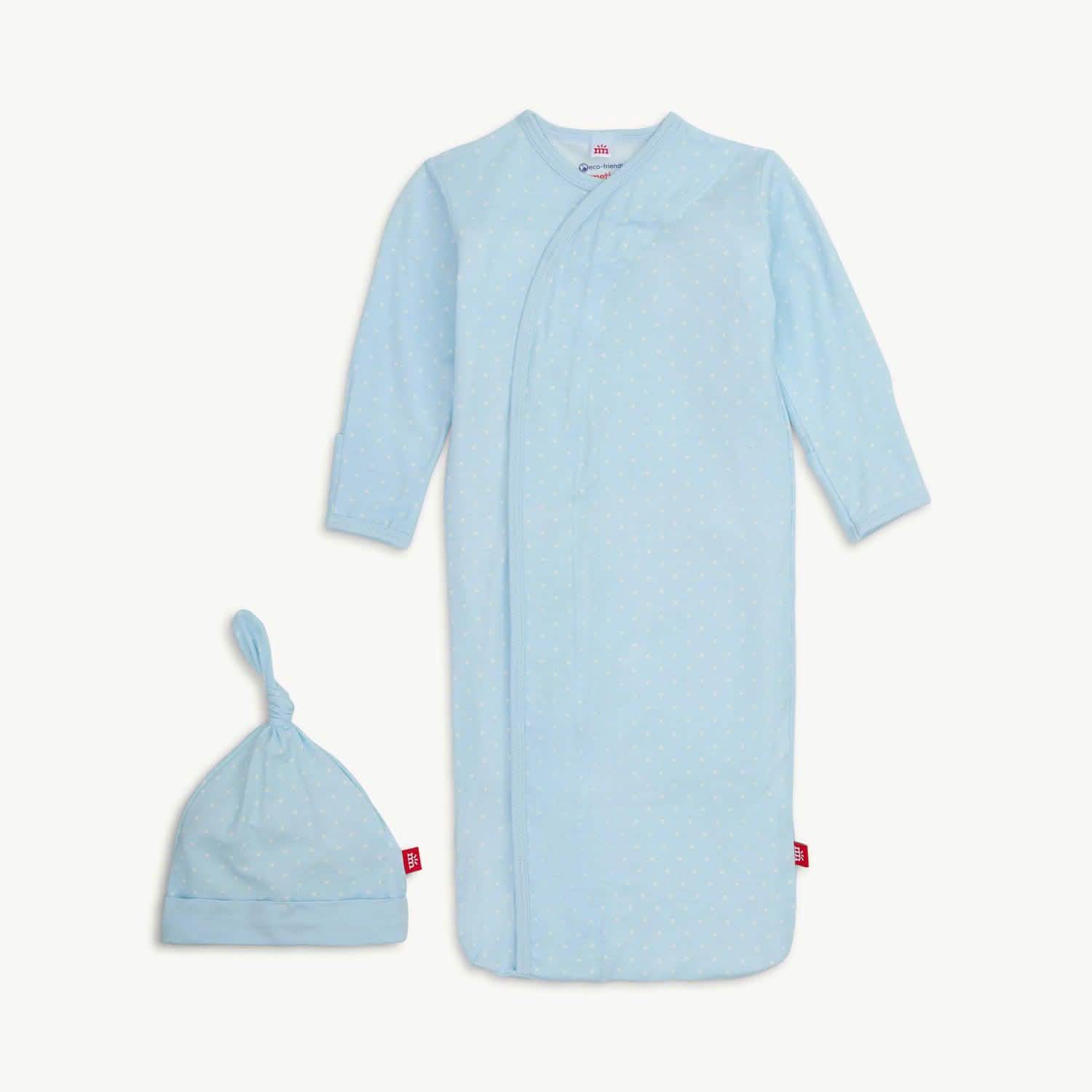 Pin Dot Blue Modal Magnetic Gown + Hat Set