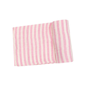 Pink Stripe Muslin Swaddle Blanket