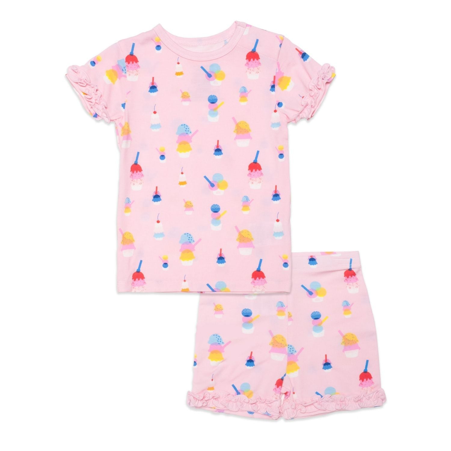 Pink Sundae Modal Magnetic Toddler Shortie Pajama Set