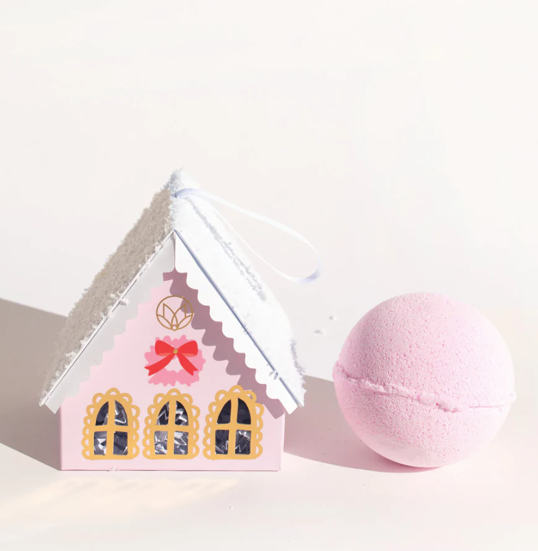 Pink Christmas Village Surprise Boxed Bath Bomb