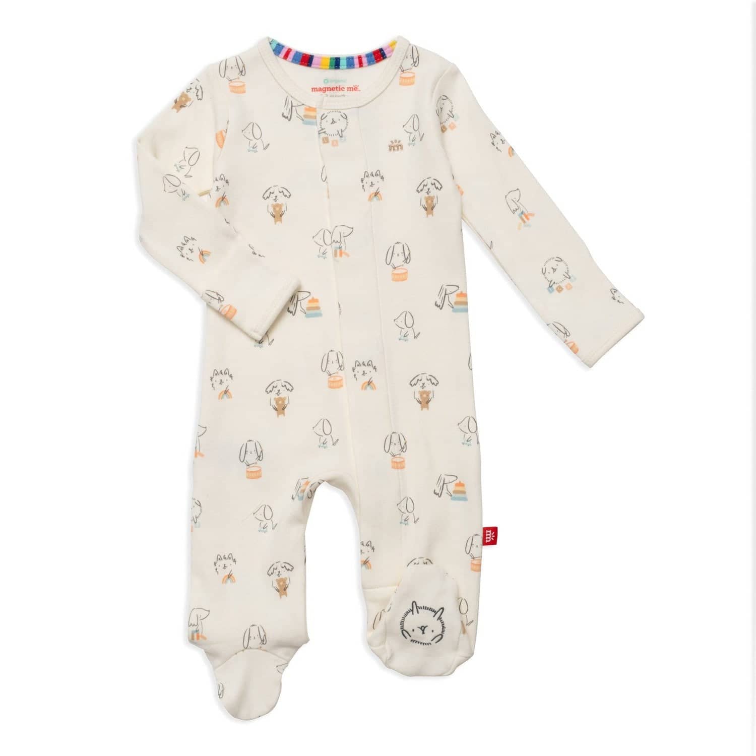 Pupply Play Organic Cotton Magnetic Footie