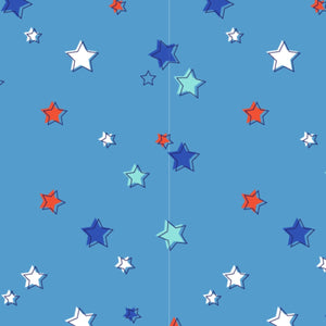 Red White and Bluetiful Modal Magnetic Short Sleeve Romper with Ruffles