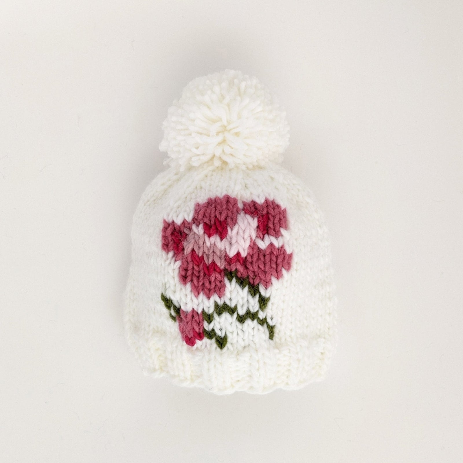 Rose Knit Beanie Hat
