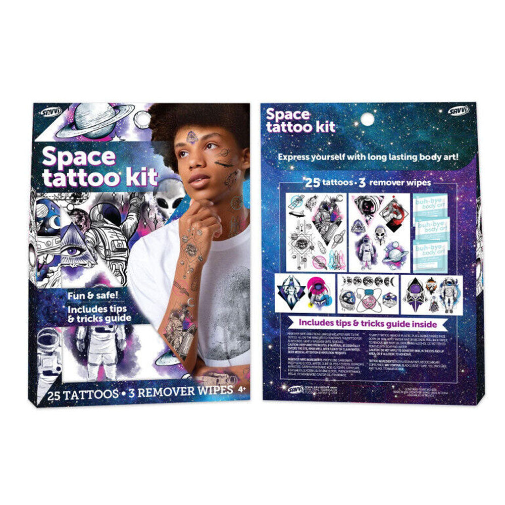 Space Designs Temporary Tattoos | Box of 25