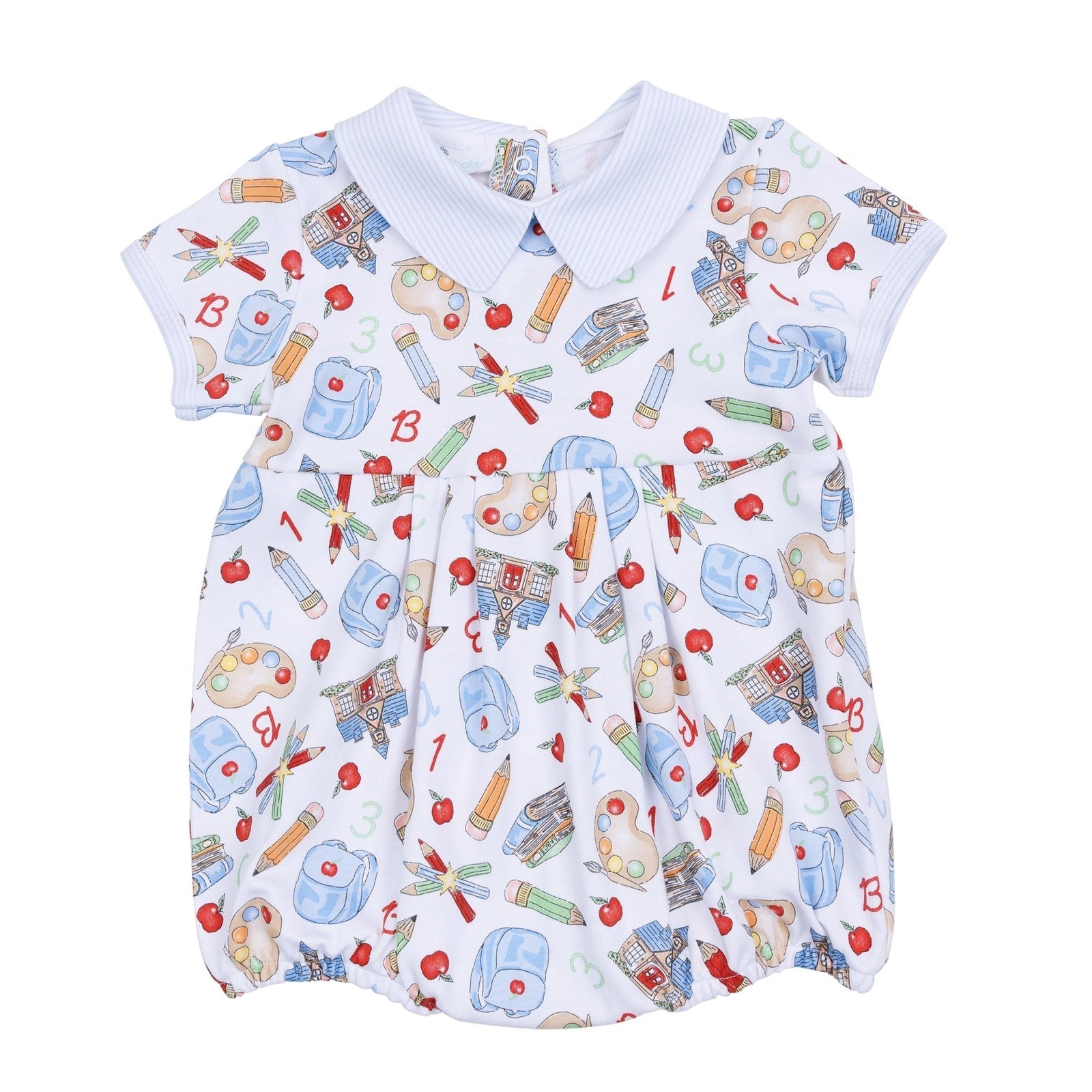 School Days Sweetness Collared Boys Short Sleeve Bubble