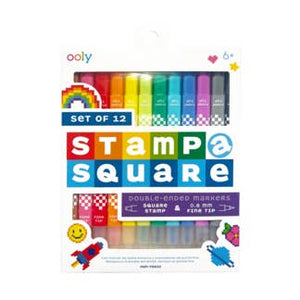 Stamp-A-Square Markers | Set of 12