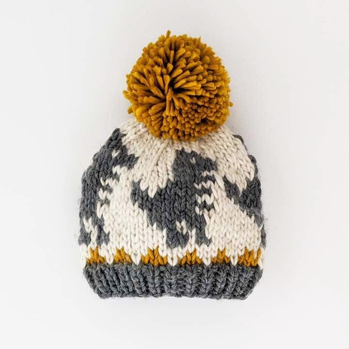 T-Rex Grey Knit Beanie Hat