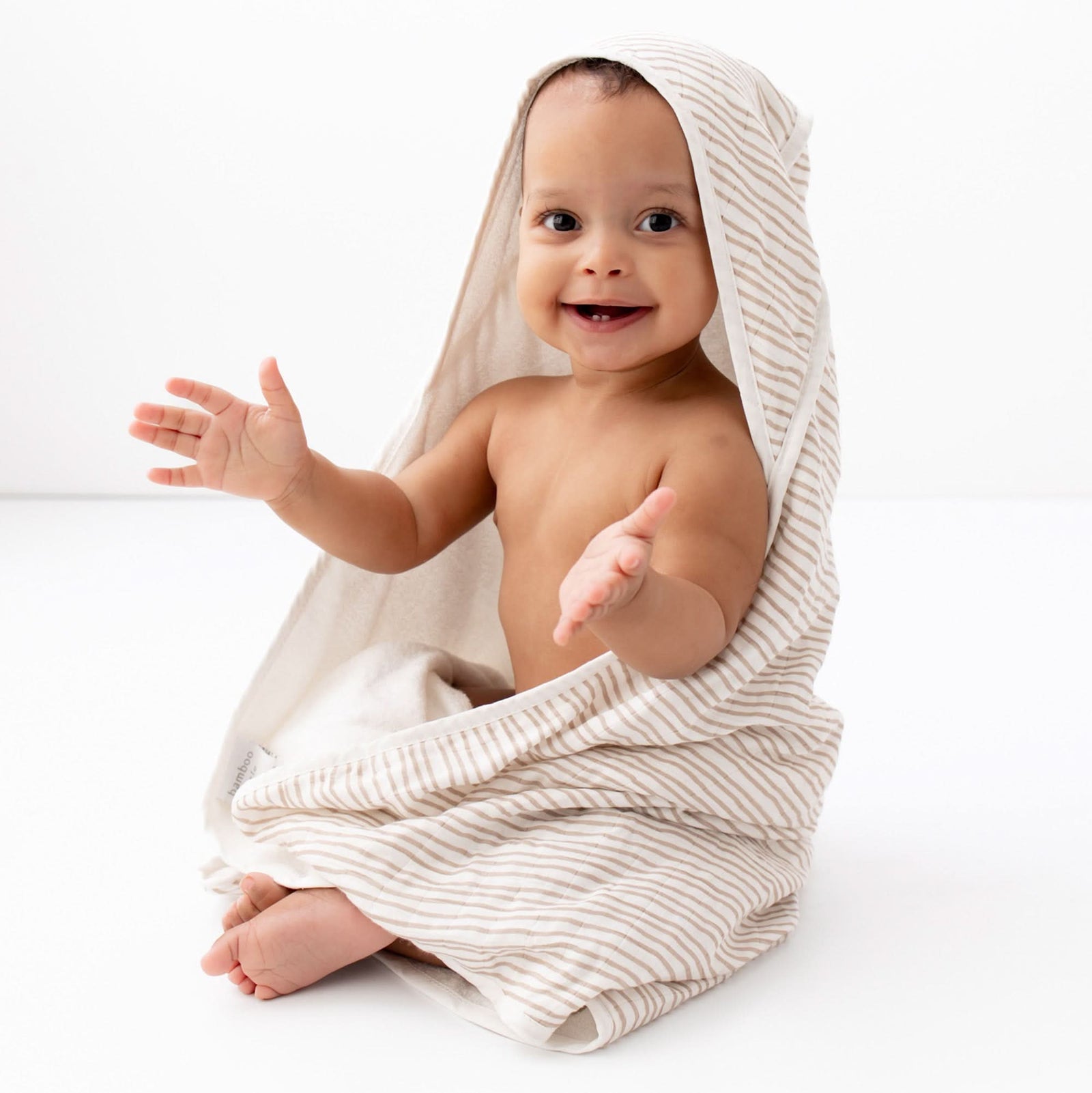 Hooded Towel Set | Taupe Wave