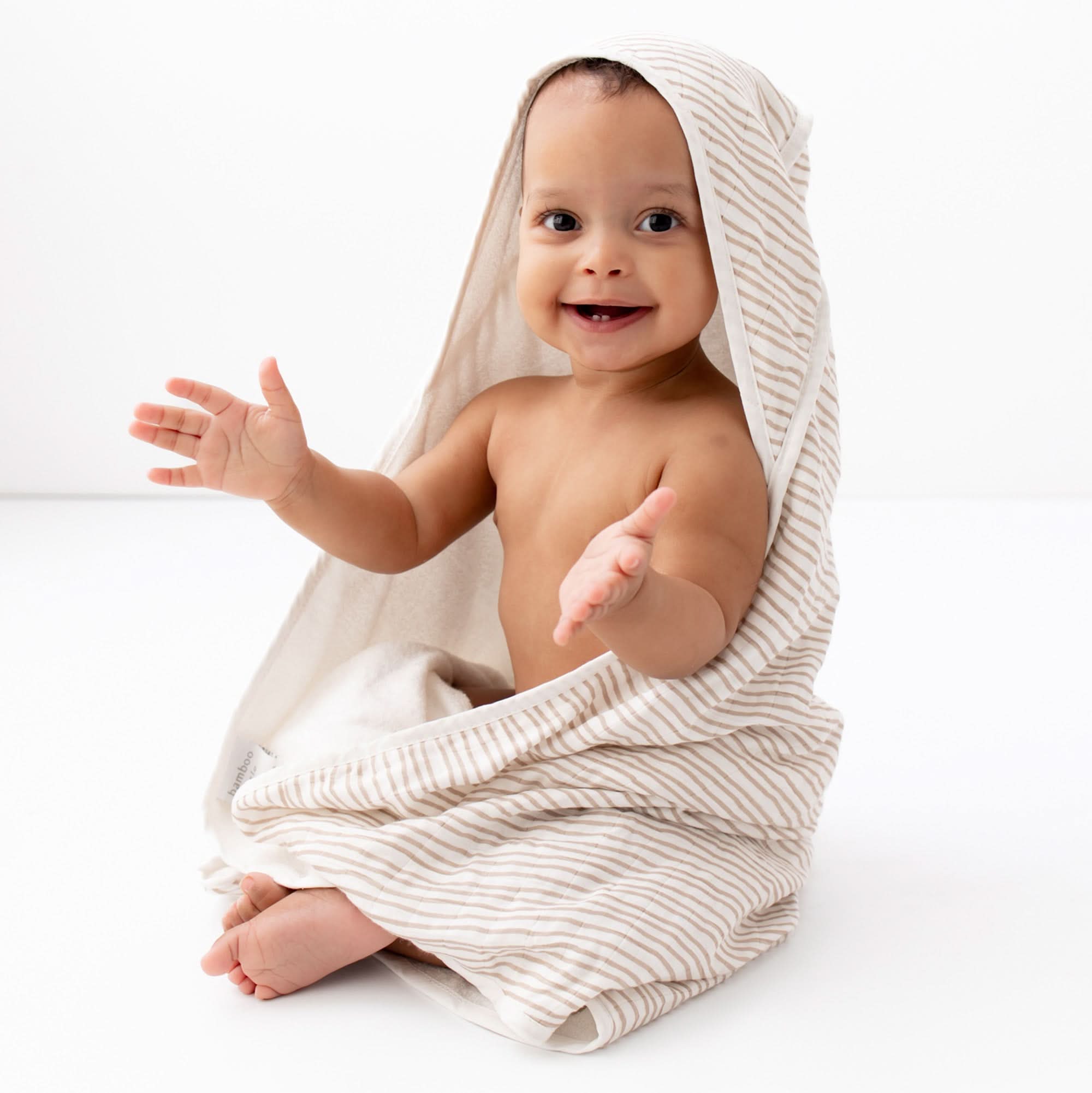 Hooded Towel Set | Taupe Wave