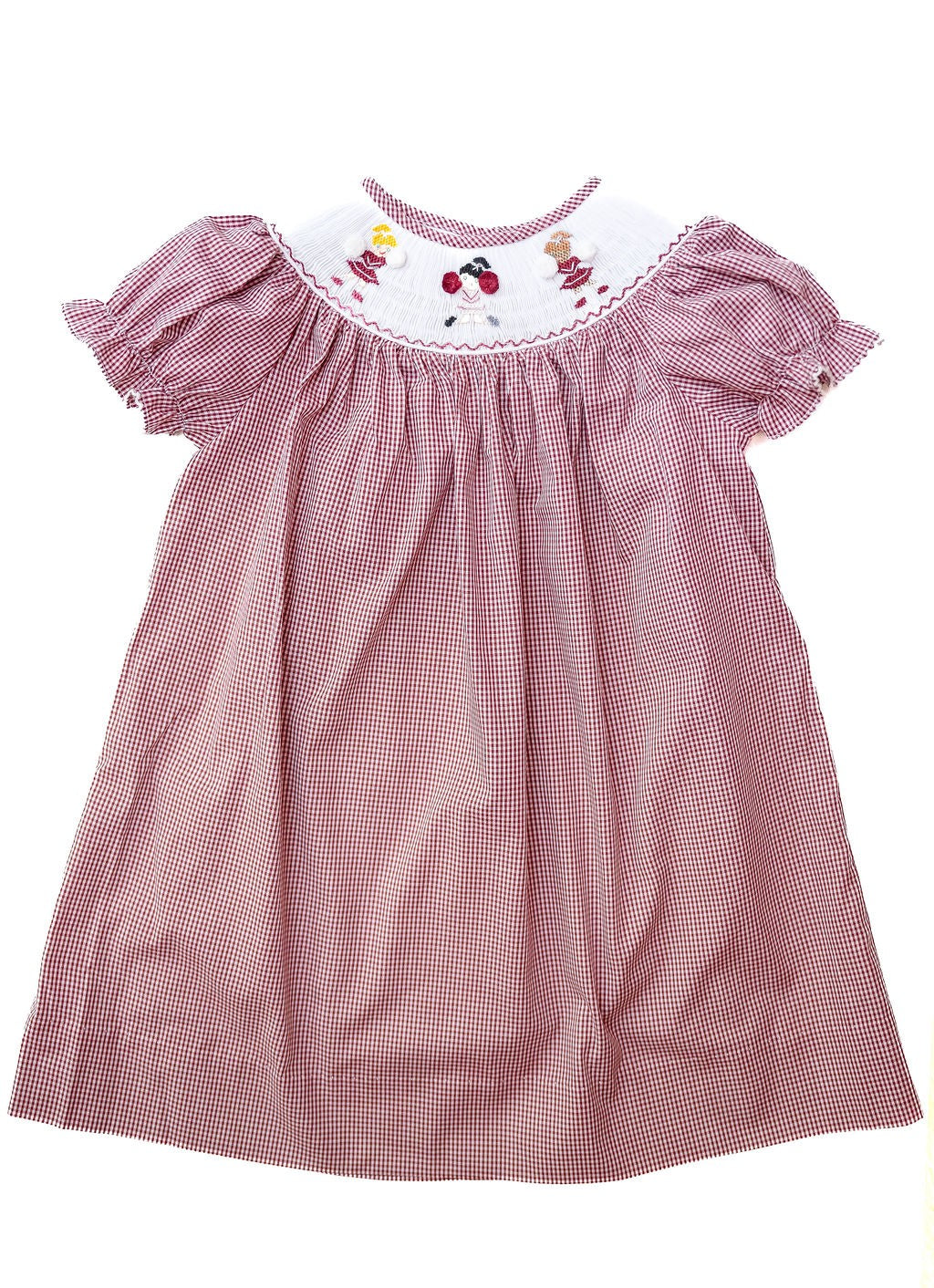 Maroon Cheerleaders Helen Smocked Dress