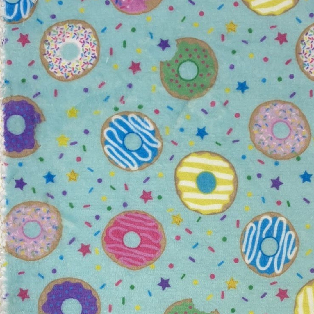 Turquoise Donuts Plush Shorts