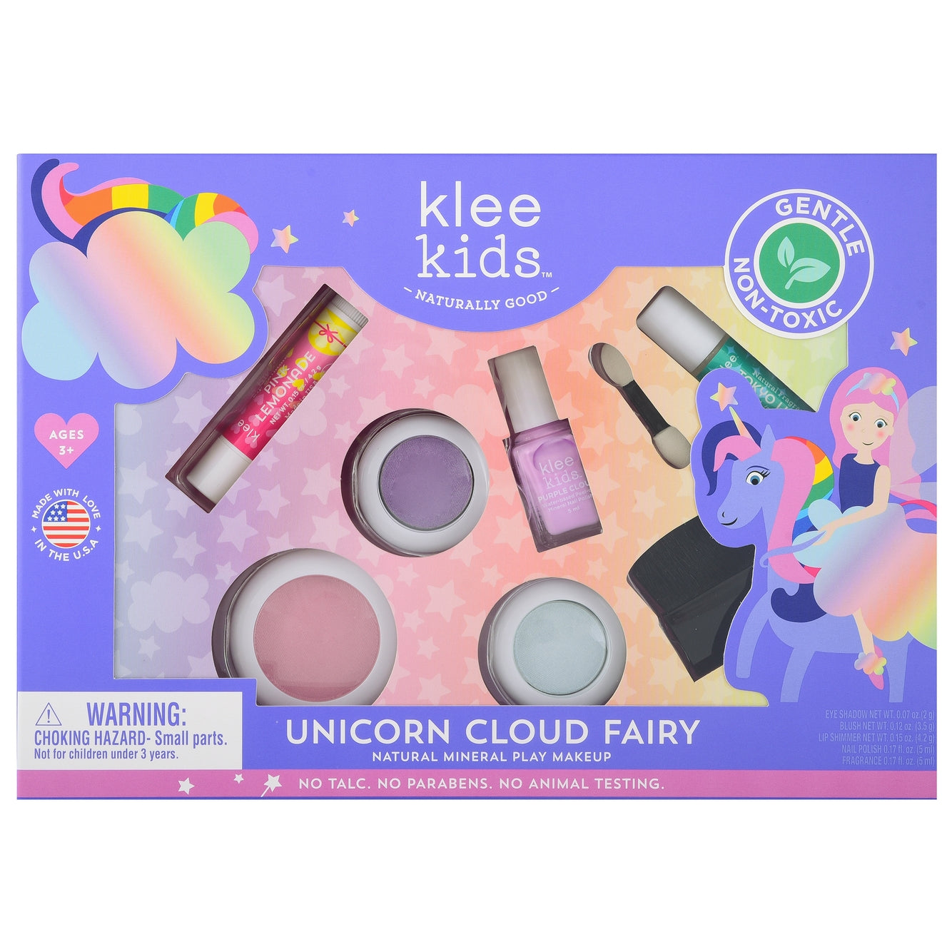 Unicorn Cloud Fairy 6pc Deluxe Natural Play Makeup Set