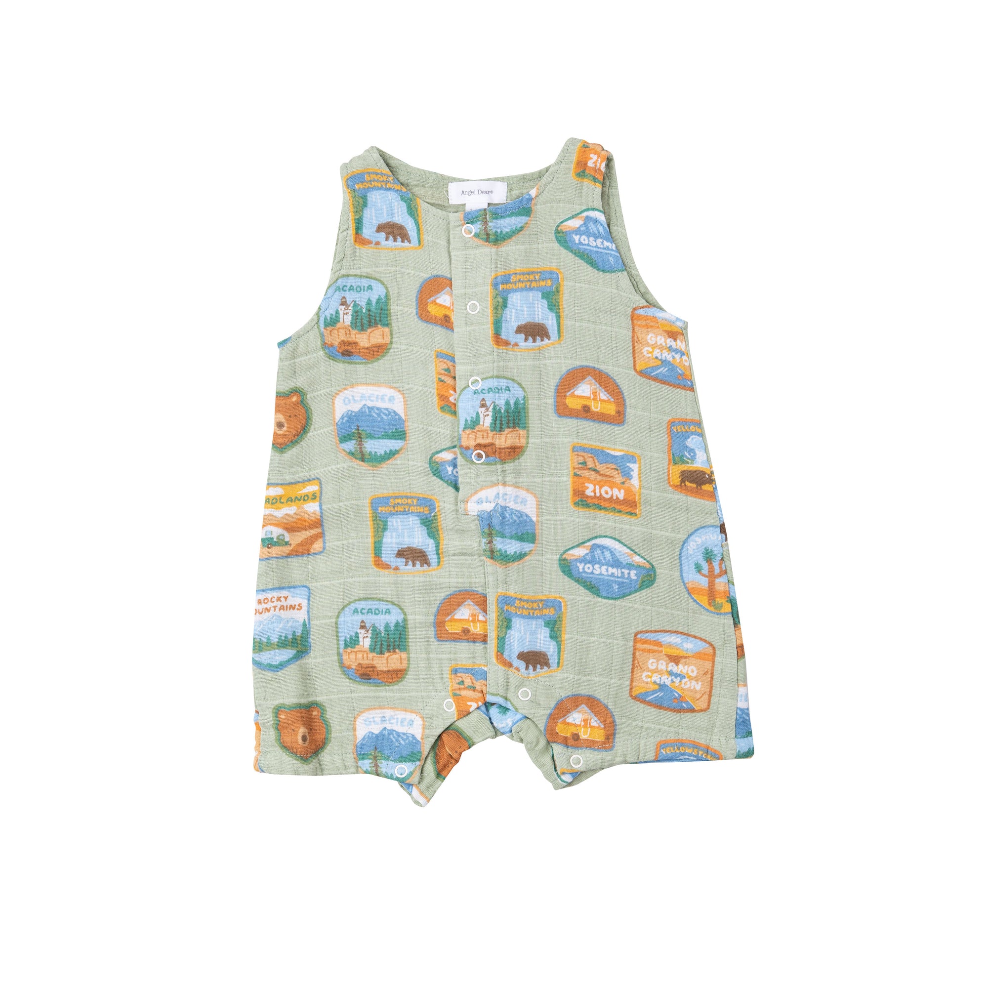 National Park Patches Muslin Shortie Romper