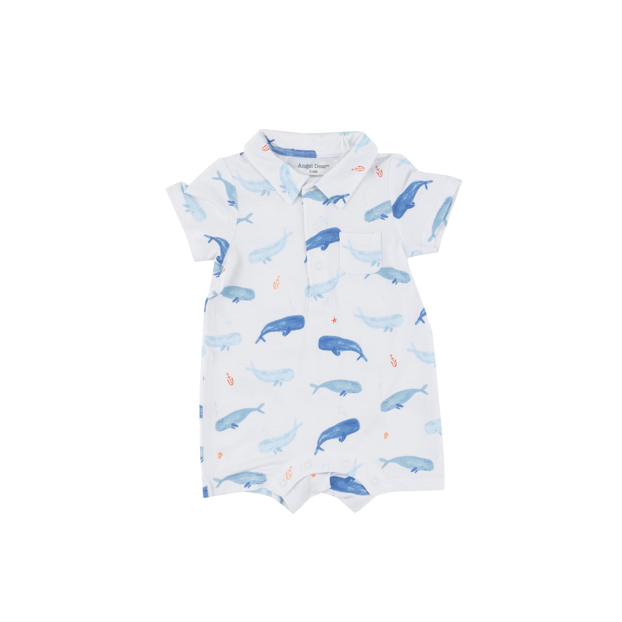 Whale Hello There Bamboo Polo Shortie