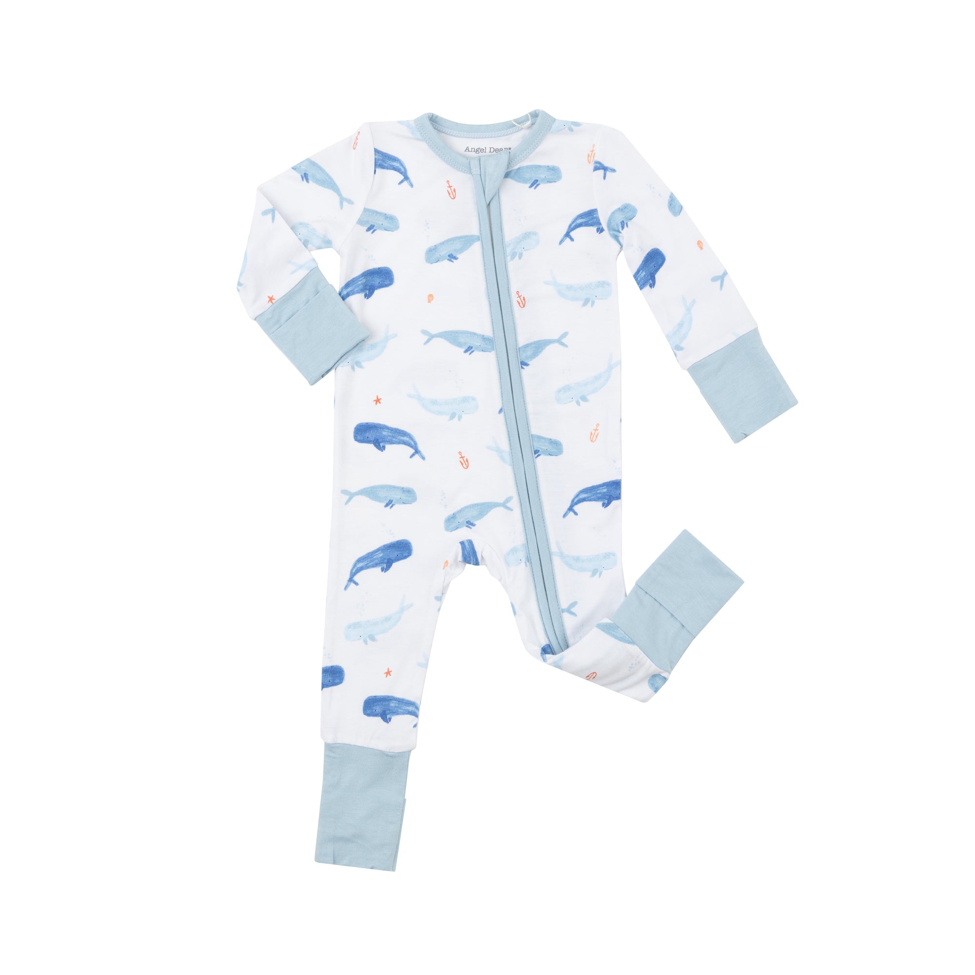 Whale Hello There Bamboo 2 Way Zipper Romper