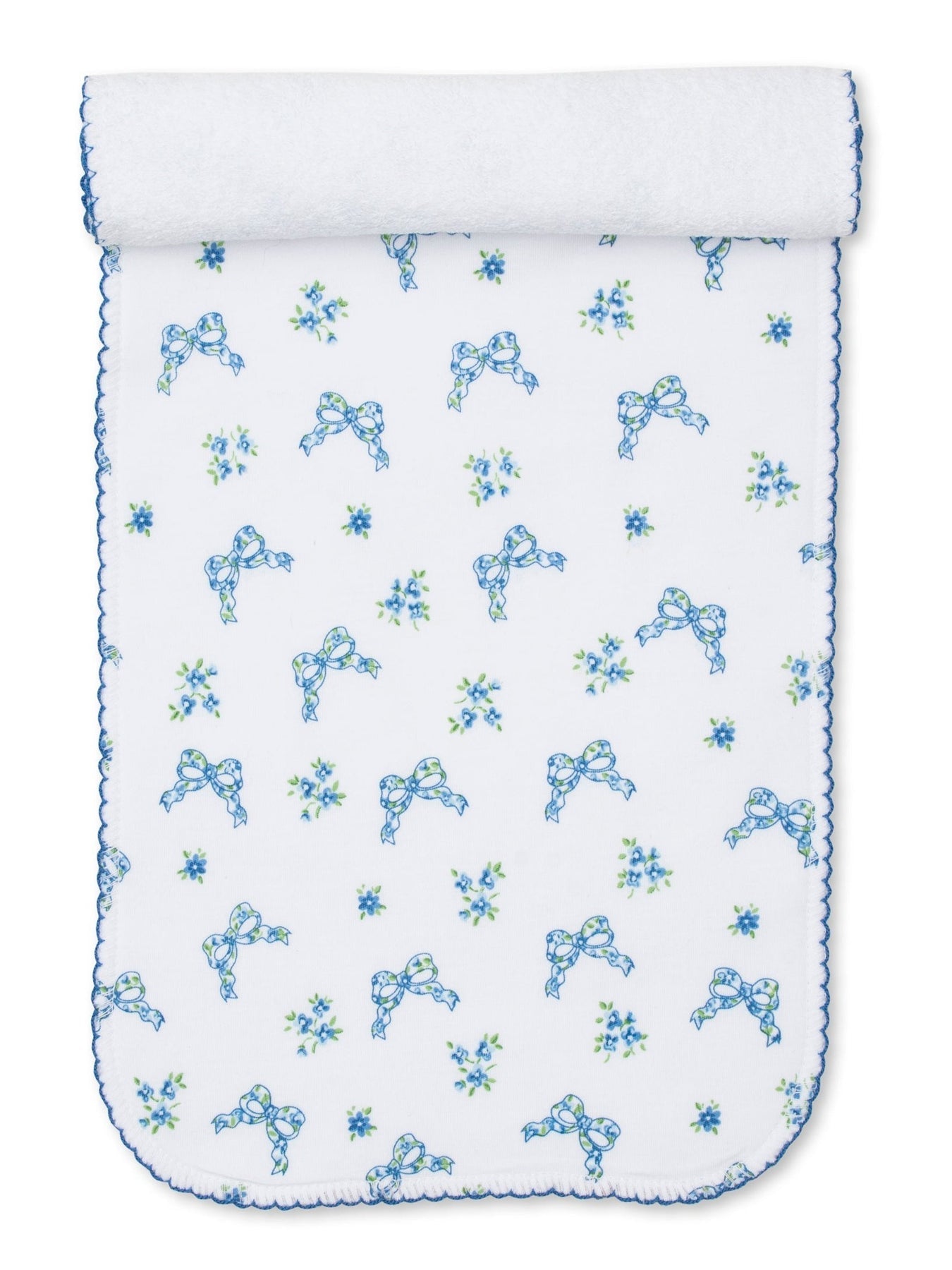 Blooming Bows Burp Cloth | Blue
