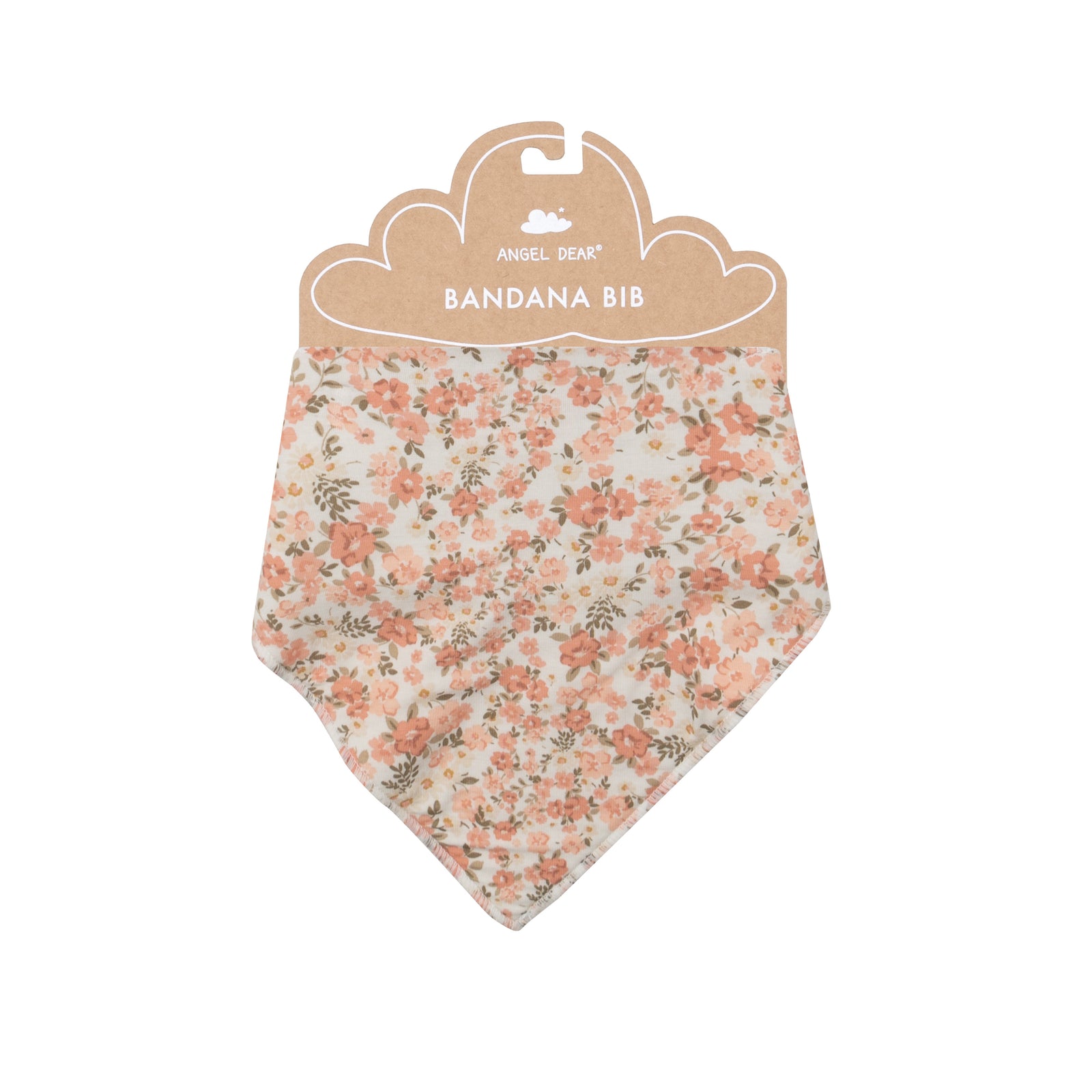 Sweet Rose Calico Bamboo Bandana Bib