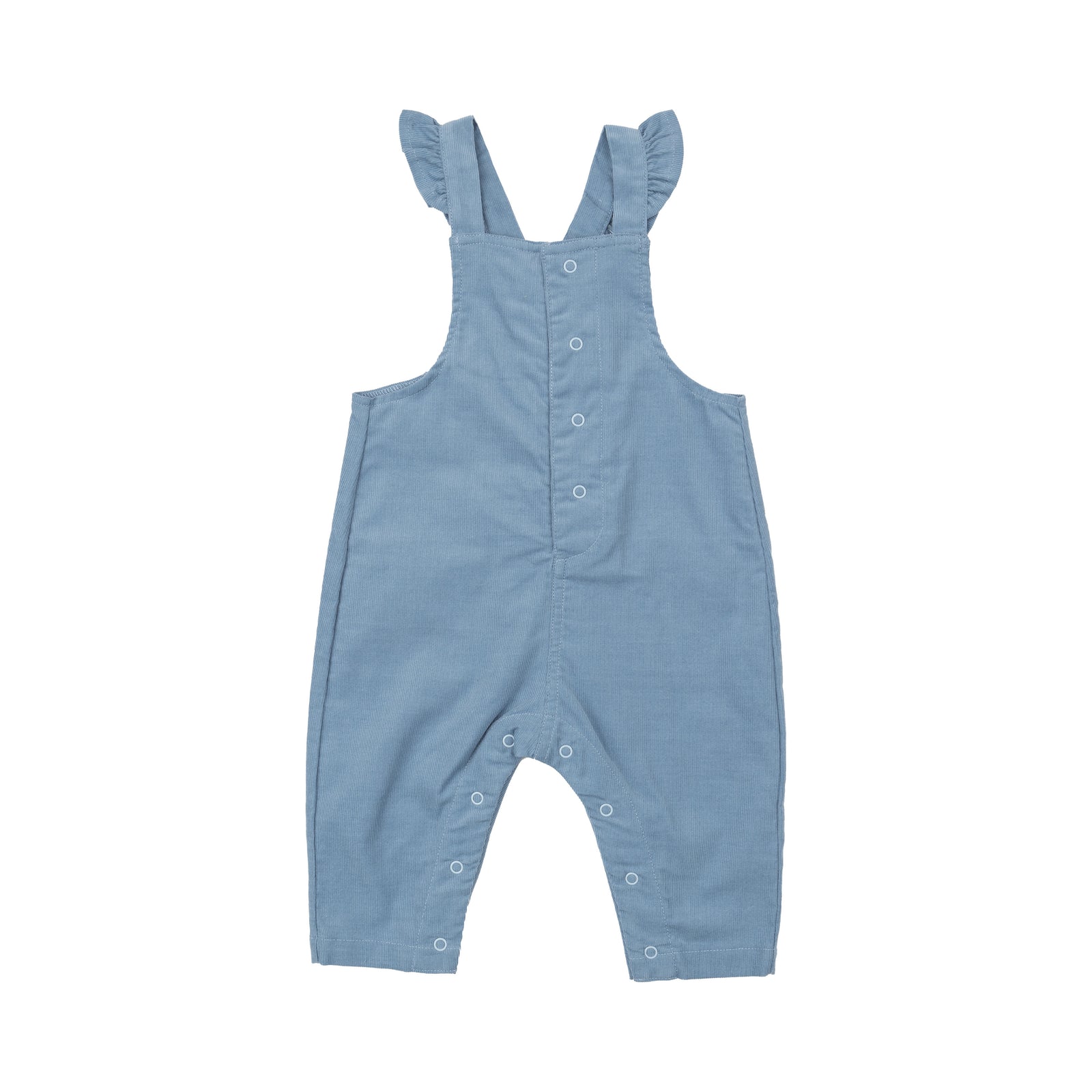 Corduroy Glacier Lake Front Pocket Ruffle Overall
