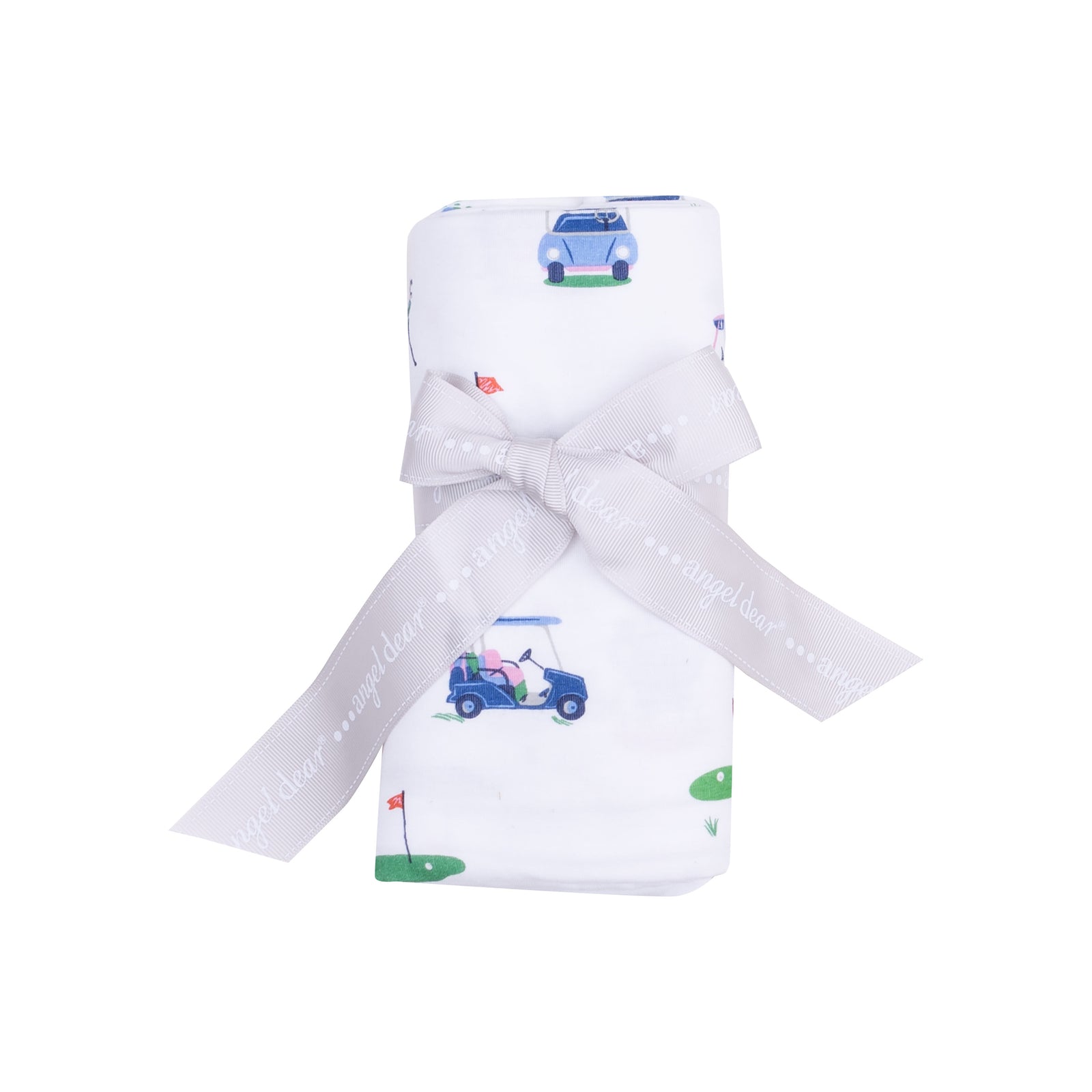 Pink Vintage Golf Carts Bamboo Swaddle Blanket