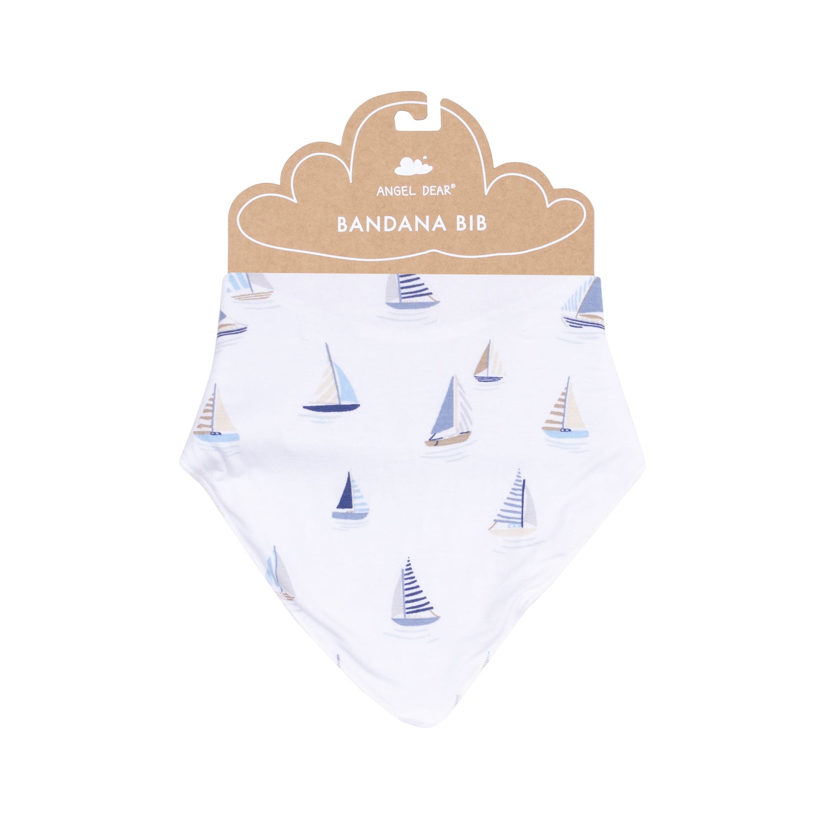 Blue Sailboats Bamboo Bandana Bib