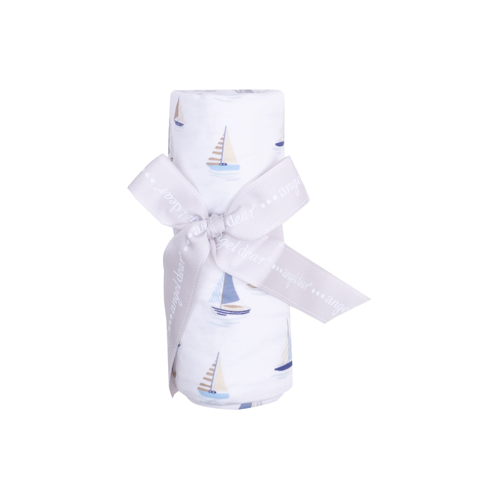 Blue Sailboats Bamboo Swaddle Blanket