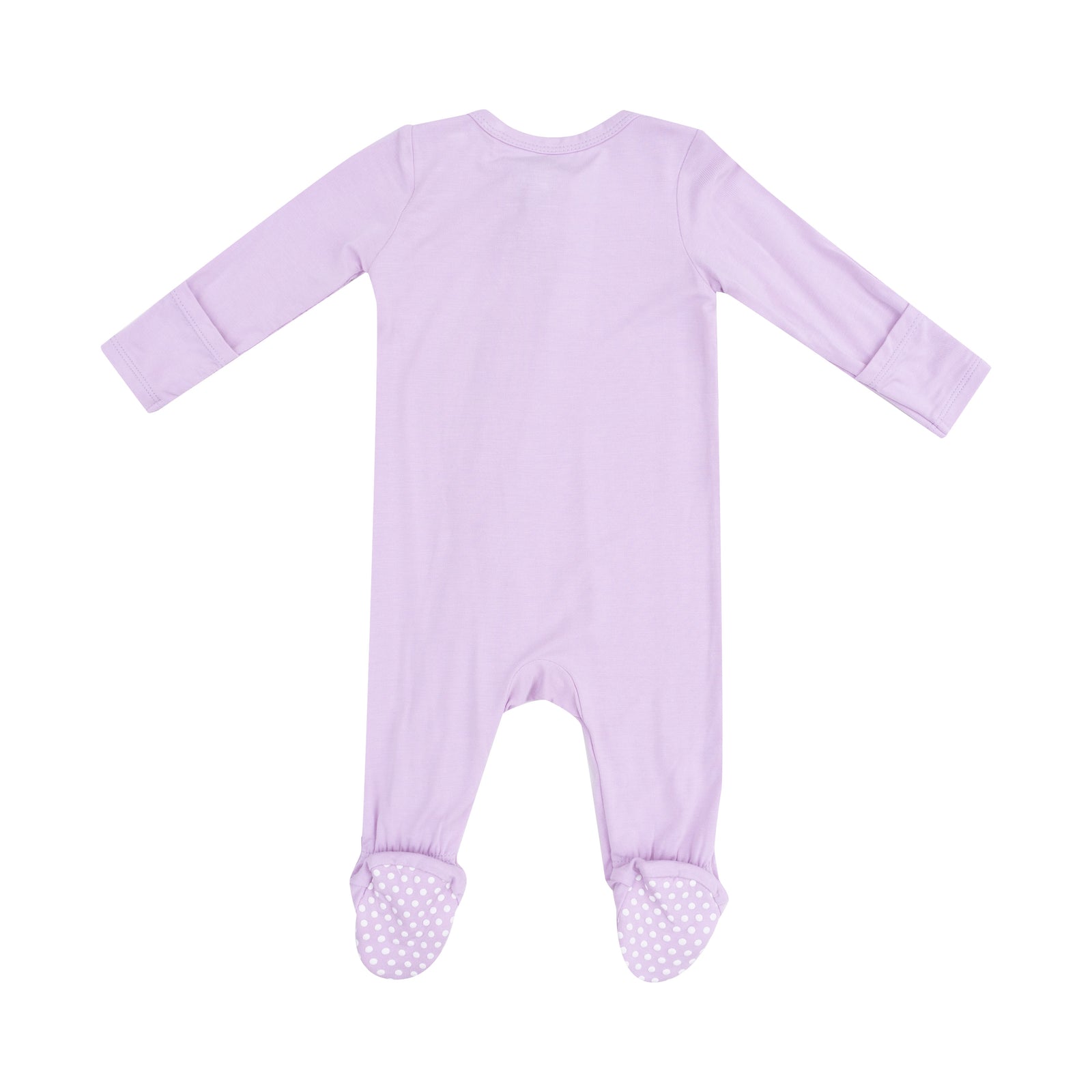 Solid Winsome Orchid Bamboo 2 Way Zipper Footie