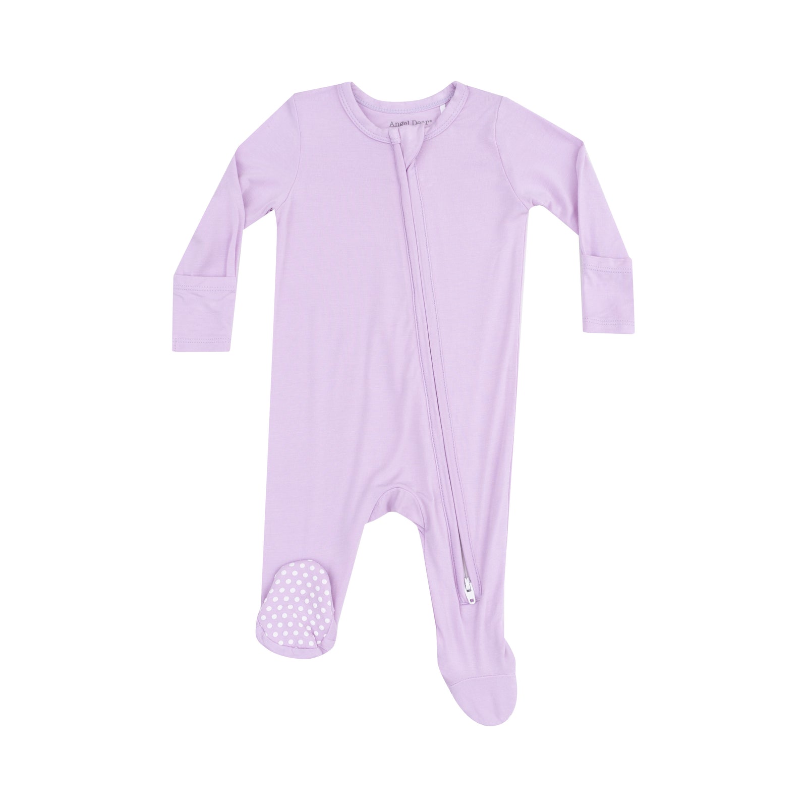 Solid Winsome Orchid Bamboo 2 Way Zipper Footie