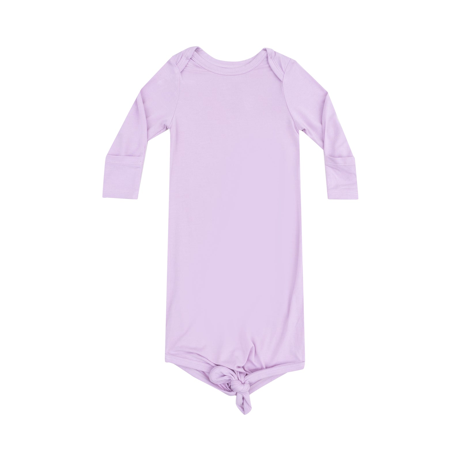 Solid Winsome Orchid Knotted Gown