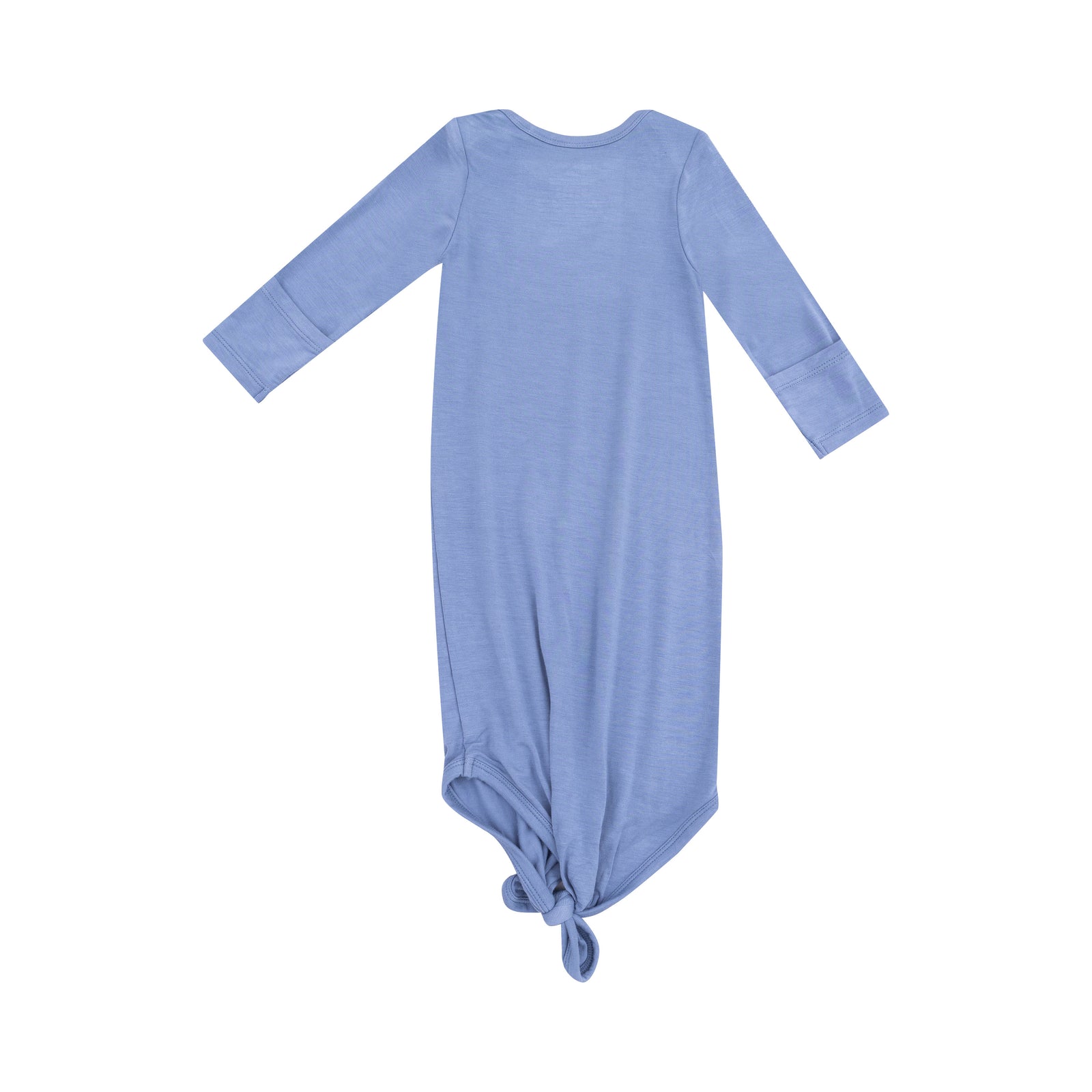 Solid Country Blue Knotted Gown