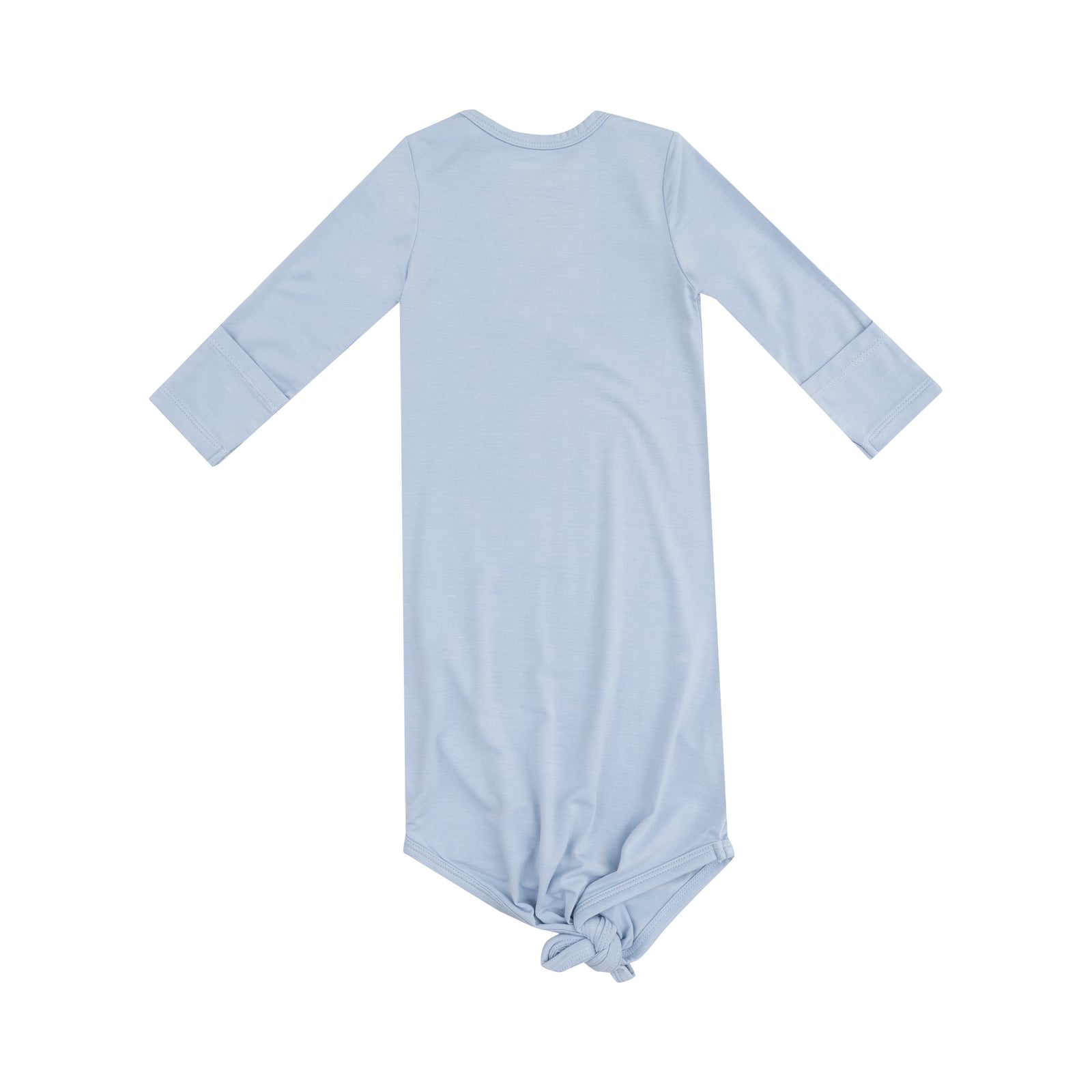 Solid Blue Fog Knotted Gown