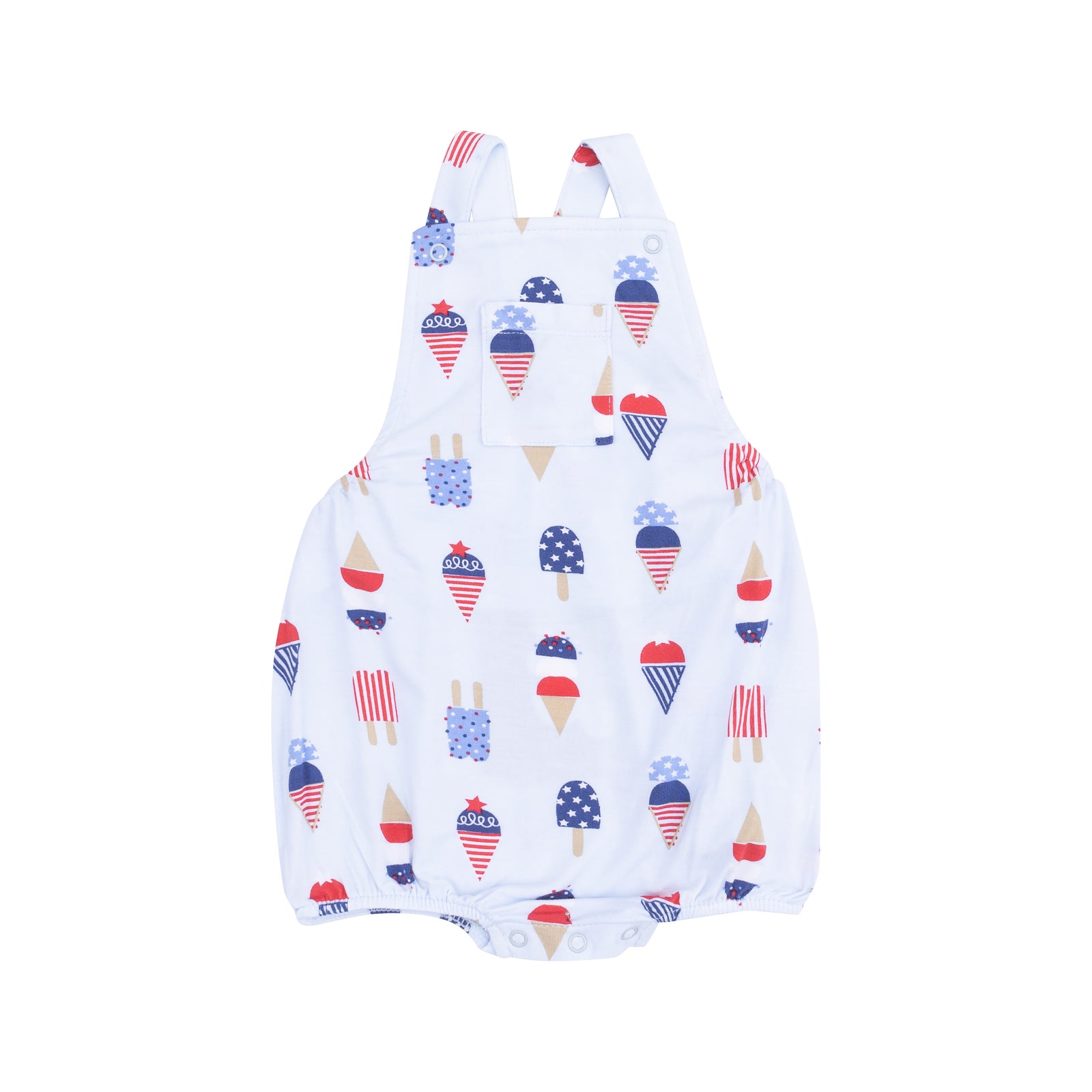 Blue American Ice Cream Bamboo Pocket Sunsuit