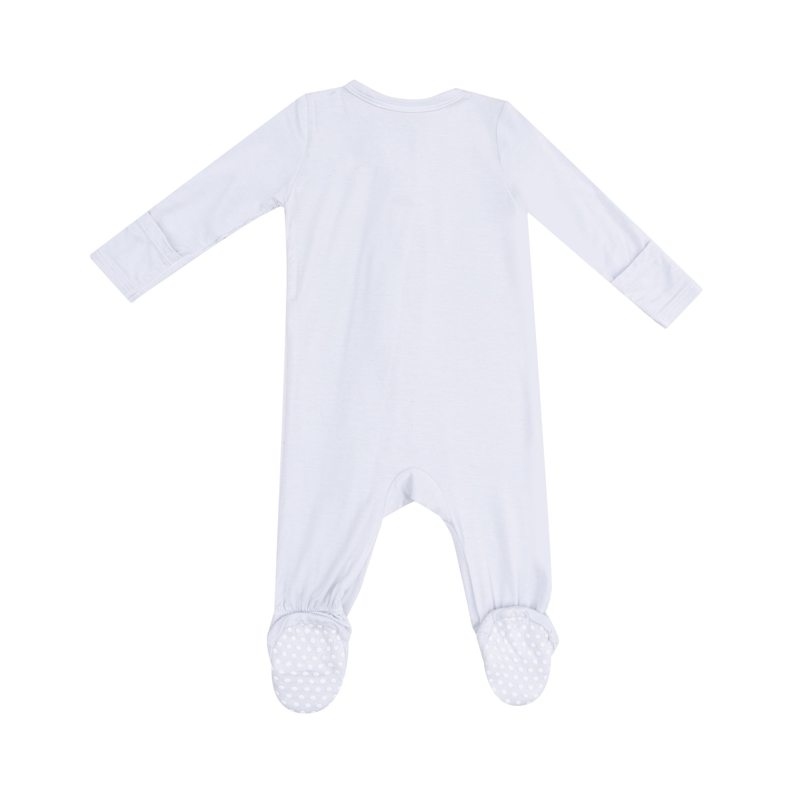 Solid Classic Blue Bamboo 2 Way Zipper Footie