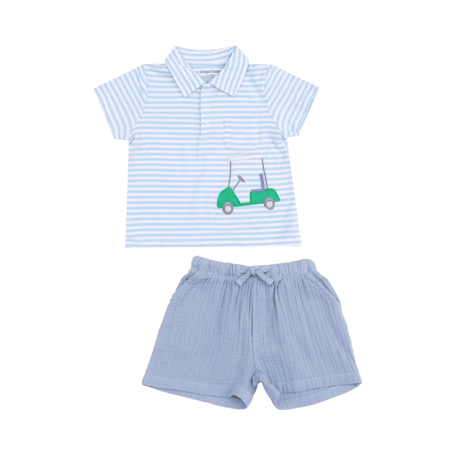 Golf Applique Bamboo Polo and Short Set