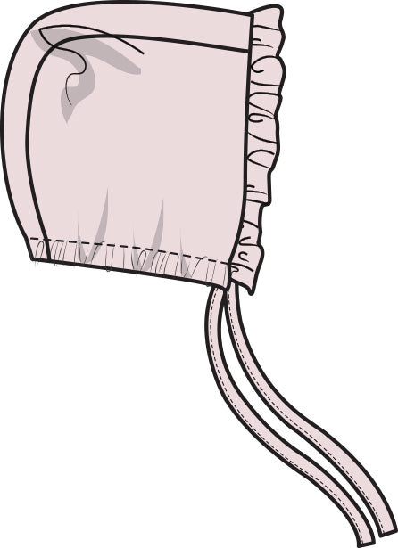 Solid Classic Pink Bamboo Ruffle Bonnet