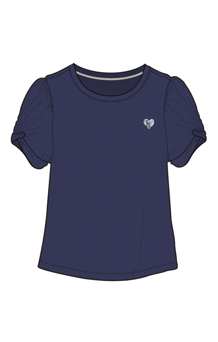 Navy Twisted Sleeve Tee