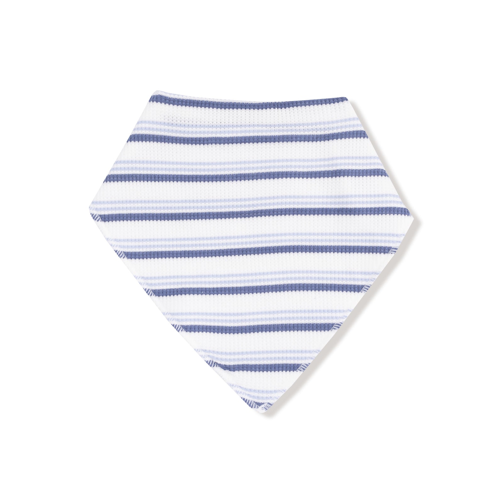 Vintage Blue Stripe Waffle Knit Bandana Bib