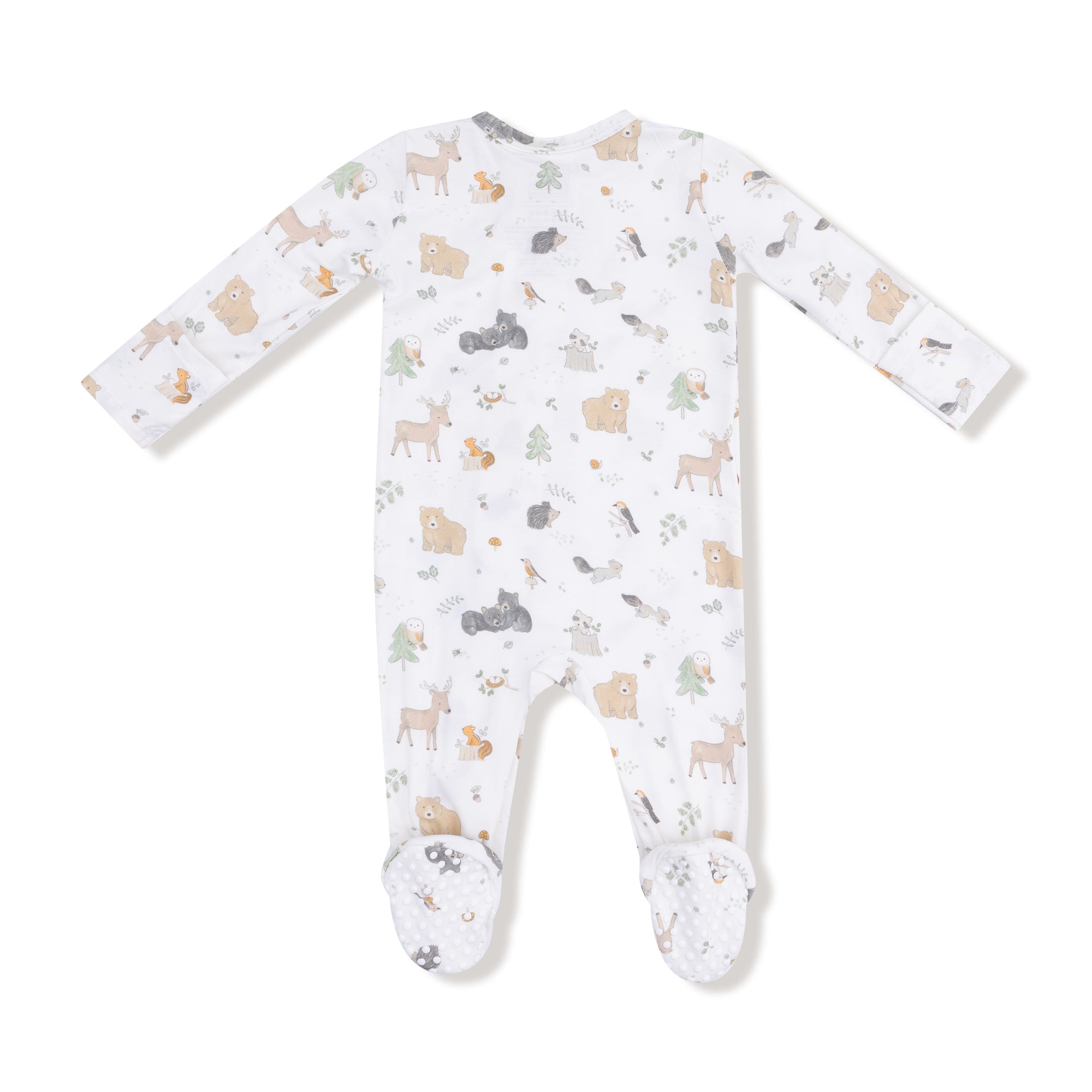 Woodland Babies Bamboo 2 Way Zipper Footie