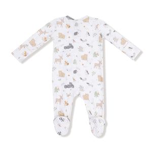 Woodland Babies Bamboo 2 Way Zipper Footie