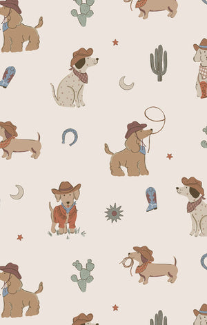 Cowboy Dogs Bamboo 2 Way Zipper Footie or Romper