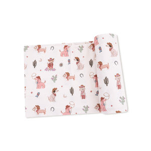 Cowgirl Dogs Bamboo Swaddle Blanket