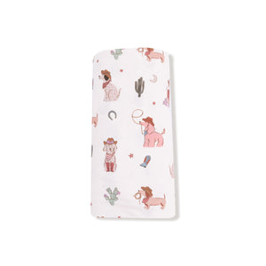 Cowgirl Dogs Bamboo Swaddle Blanket
