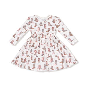 Future Cowgirl Bamboo Twirly Long Sleeve Dress