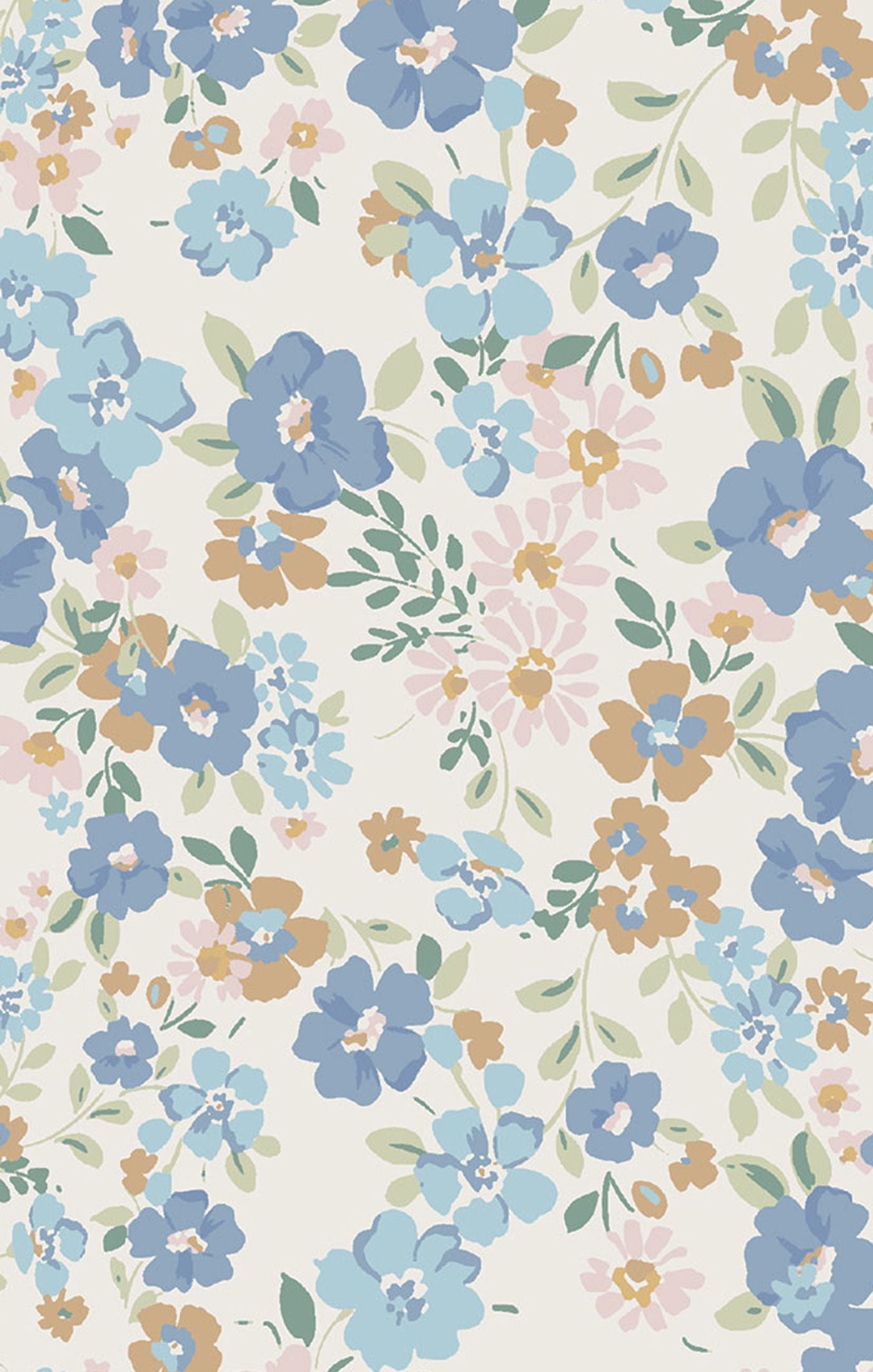 Sweet Rose Calico Bamboo Long Sleeve Petal Collar Dress Set