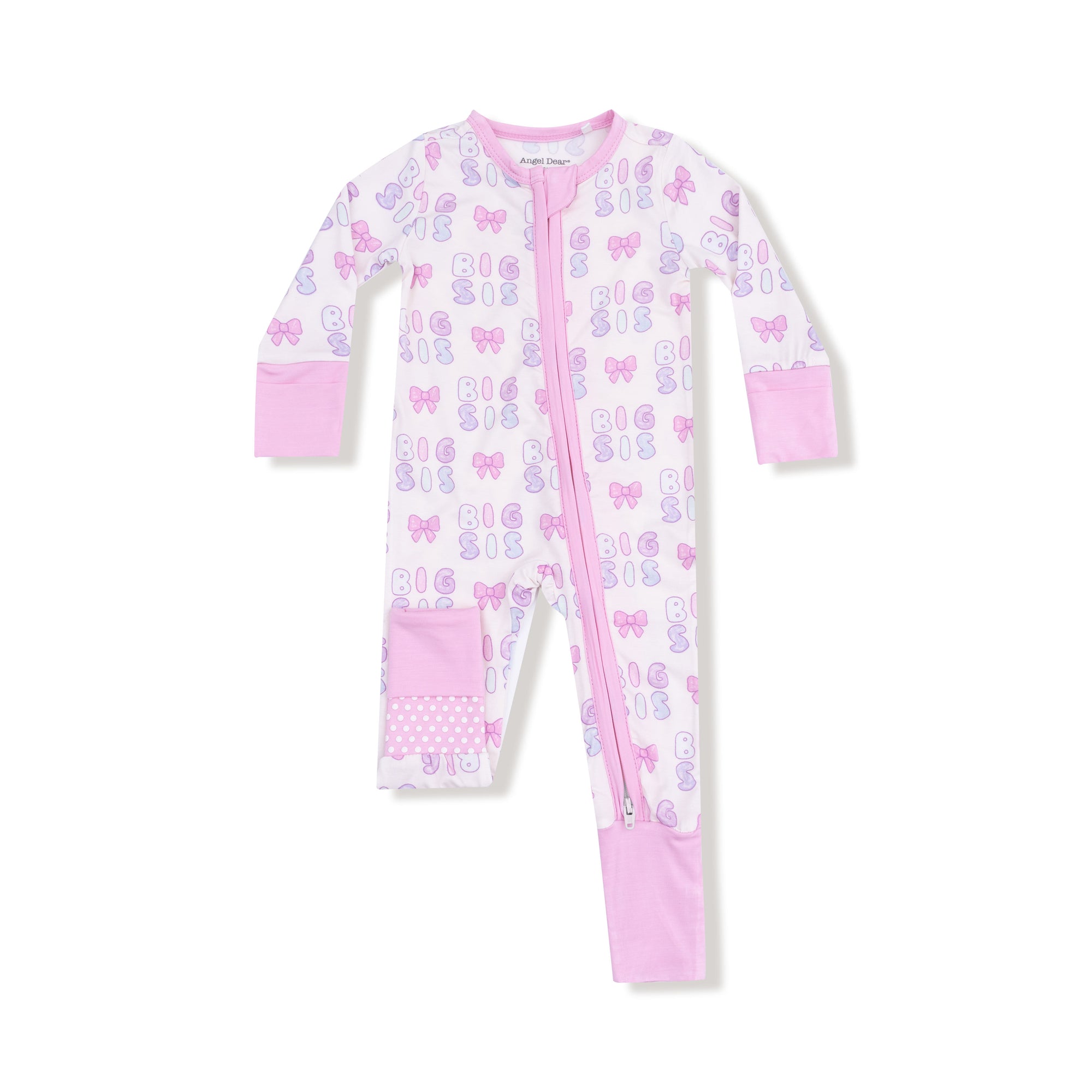 Big Sis Bamboo Long Sleeve Zipper Romper or Pajama Set